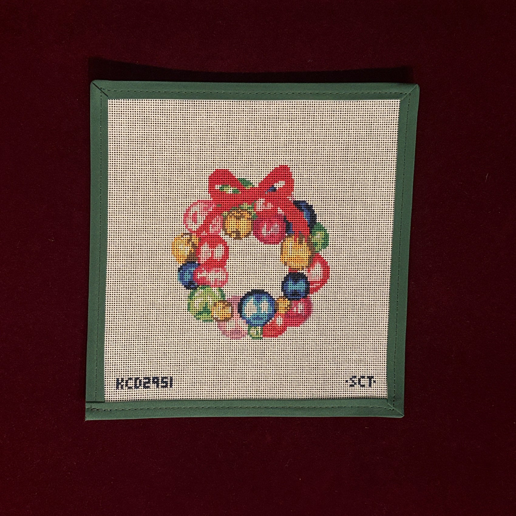 Mini Glass Ornament Wreath-Canvas-KCN Designers-The Pepper Pot