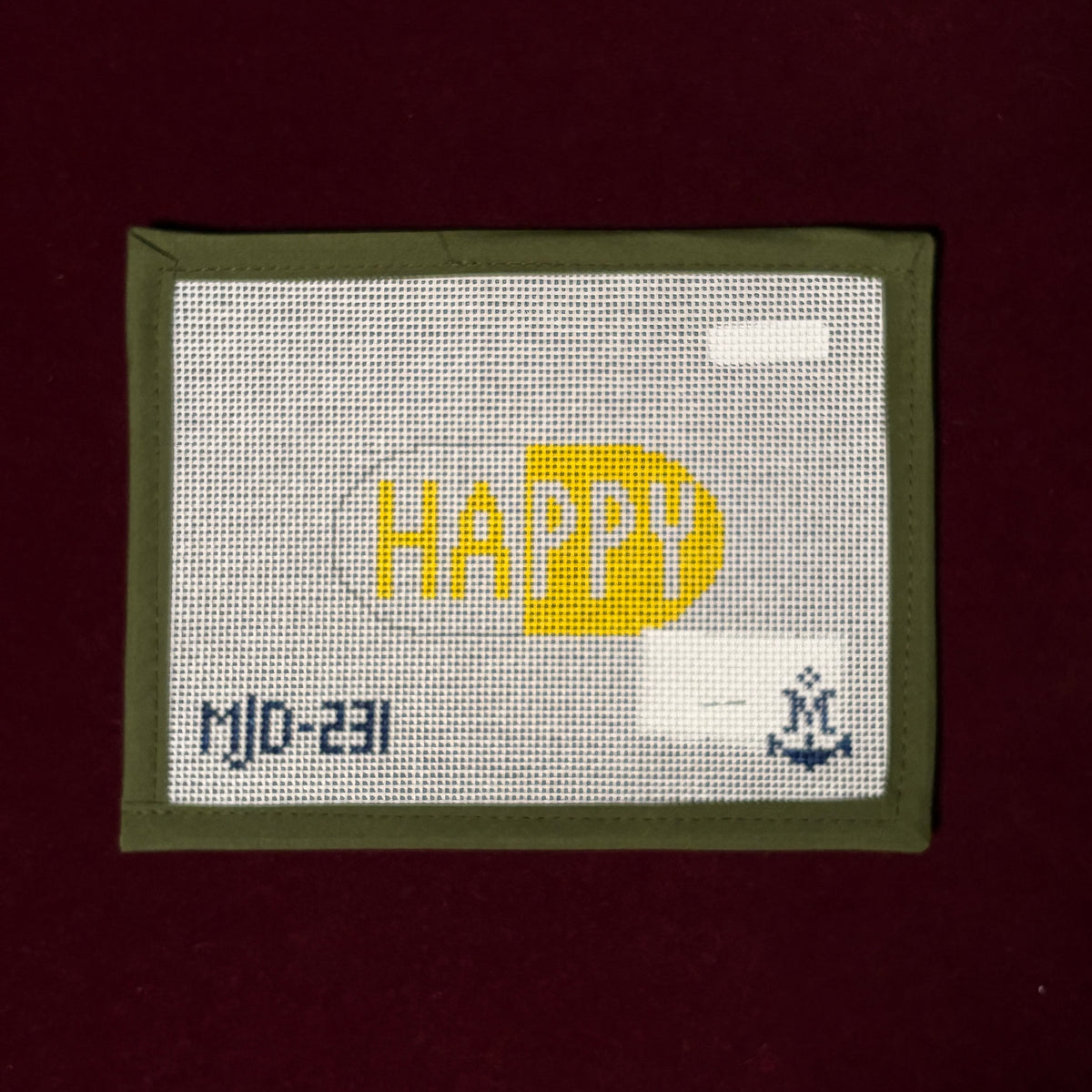 Mini Happy Pill-Needlepoint Canvas-Morgan Julia Designs-The Pepper Pot Barrington, IL