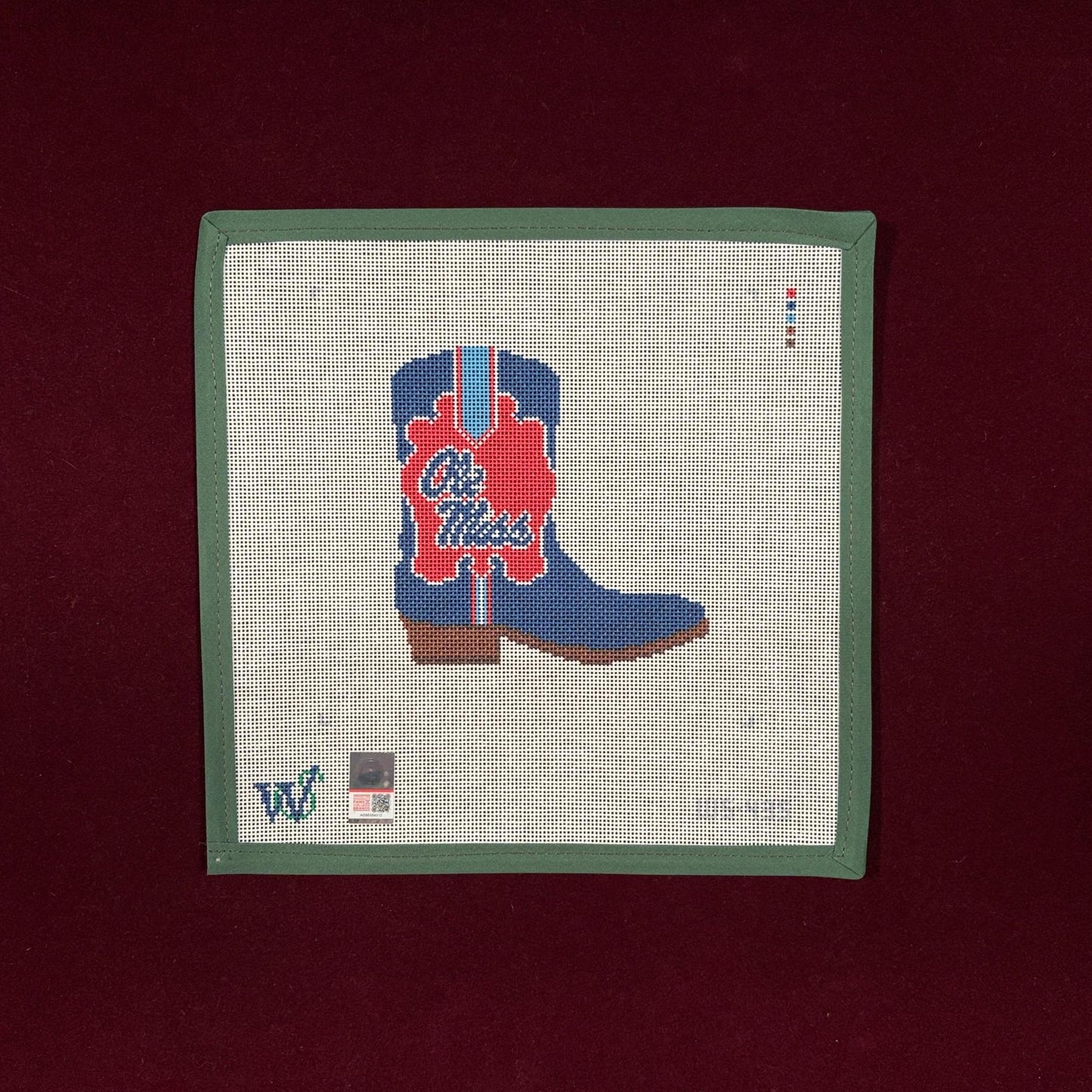 Mississippi Boot-Canvas-Wipstitch-The Pepper Pot