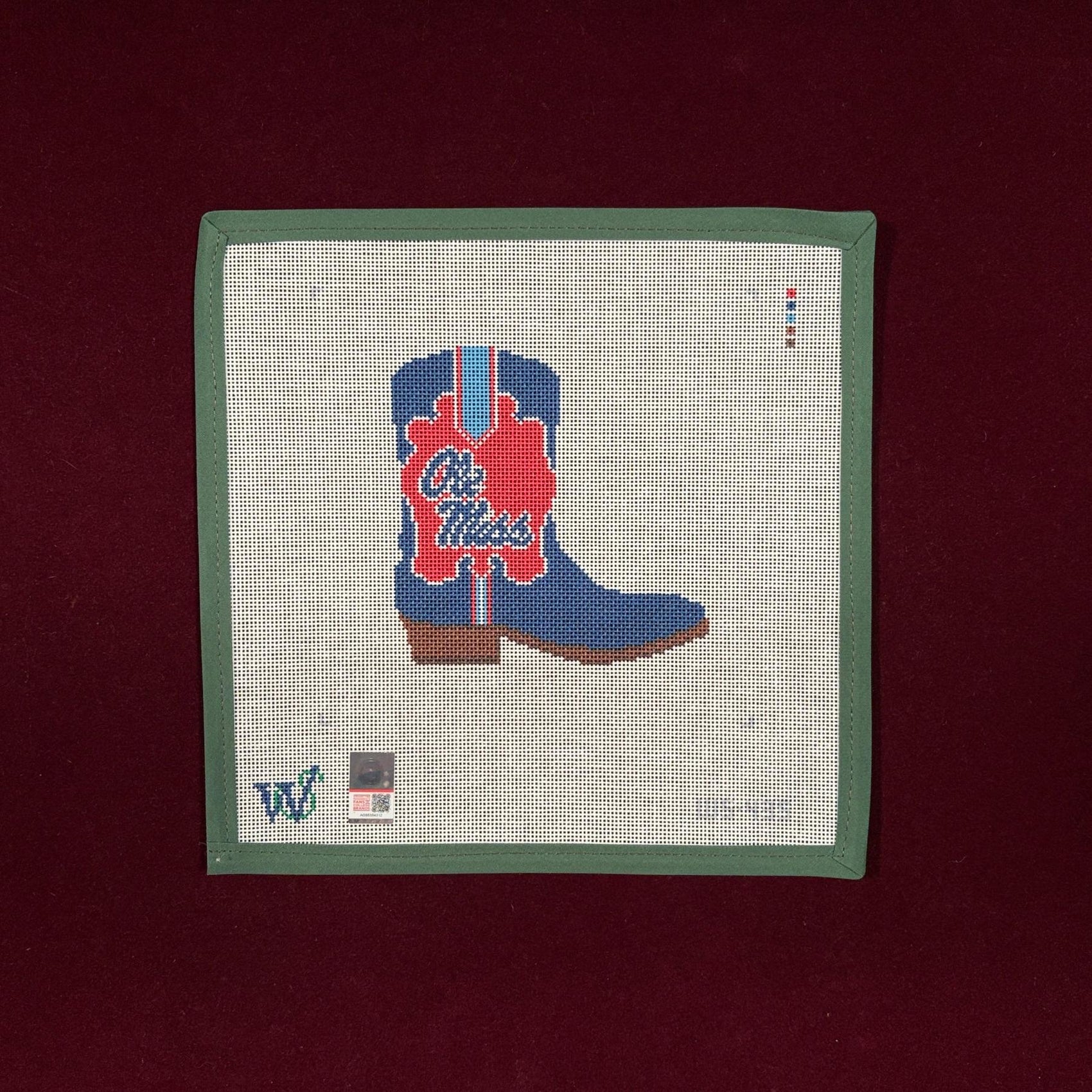 Mississippi Boot-Canvas-Wipstitch-The Pepper Pot