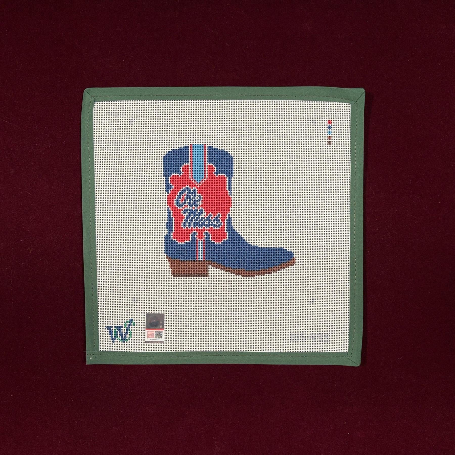 Mississippi Boot-Canvas-Wipstitch-The Pepper Pot