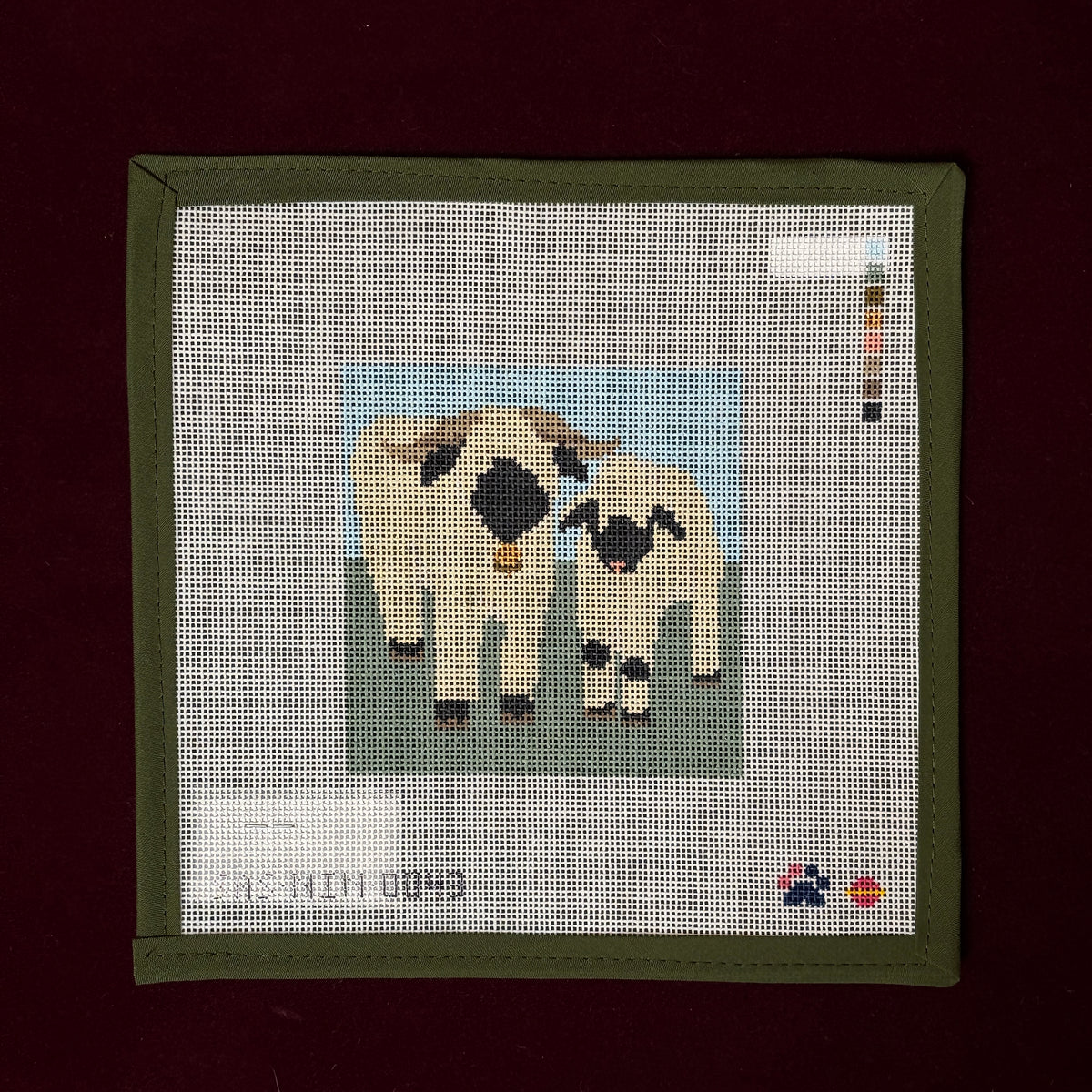 Mom and Baby Sheep-Needlepoint Canvas-Saturnalia Stitching-The Pepper Pot Barrington, IL