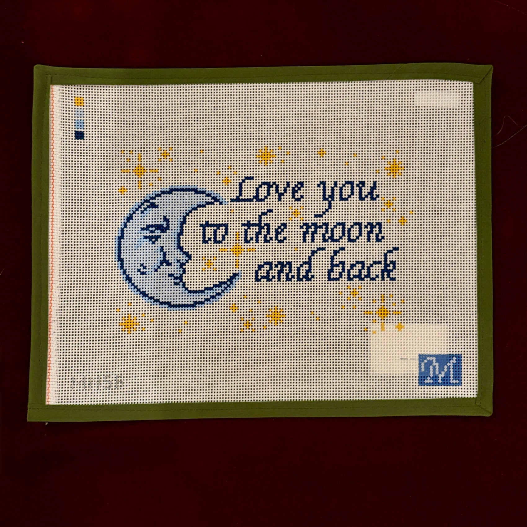 Moon & Back-Needlepoint Canvas-Maura Nolan-The Pepper Pot Barrington, IL