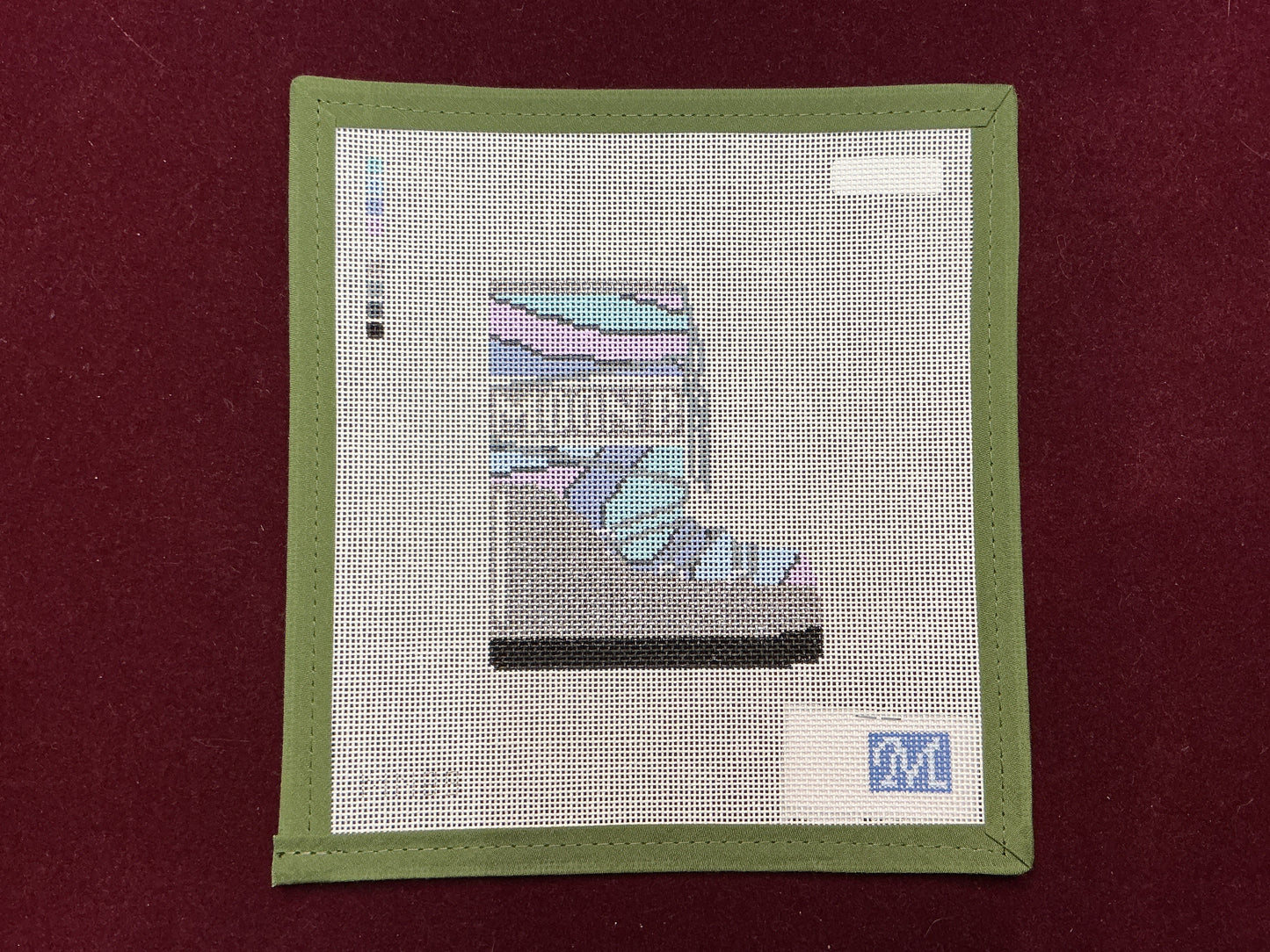 Moon Boot- Mod-Needlepoint Canvas-Maura Nolan Designs-The Pepper Pot Barrington, IL