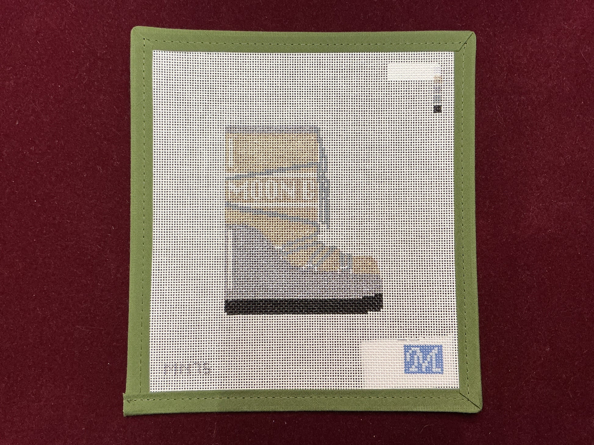 Moon Boot- Silver-Needlepoint Canvas-Maura Nolan Designs-The Pepper Pot Barrington, IL
