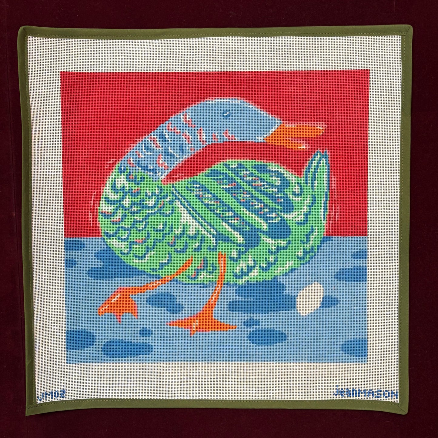 Mother Duck-Canvas-Stitch Style Needlepoint-The Pepper Pot