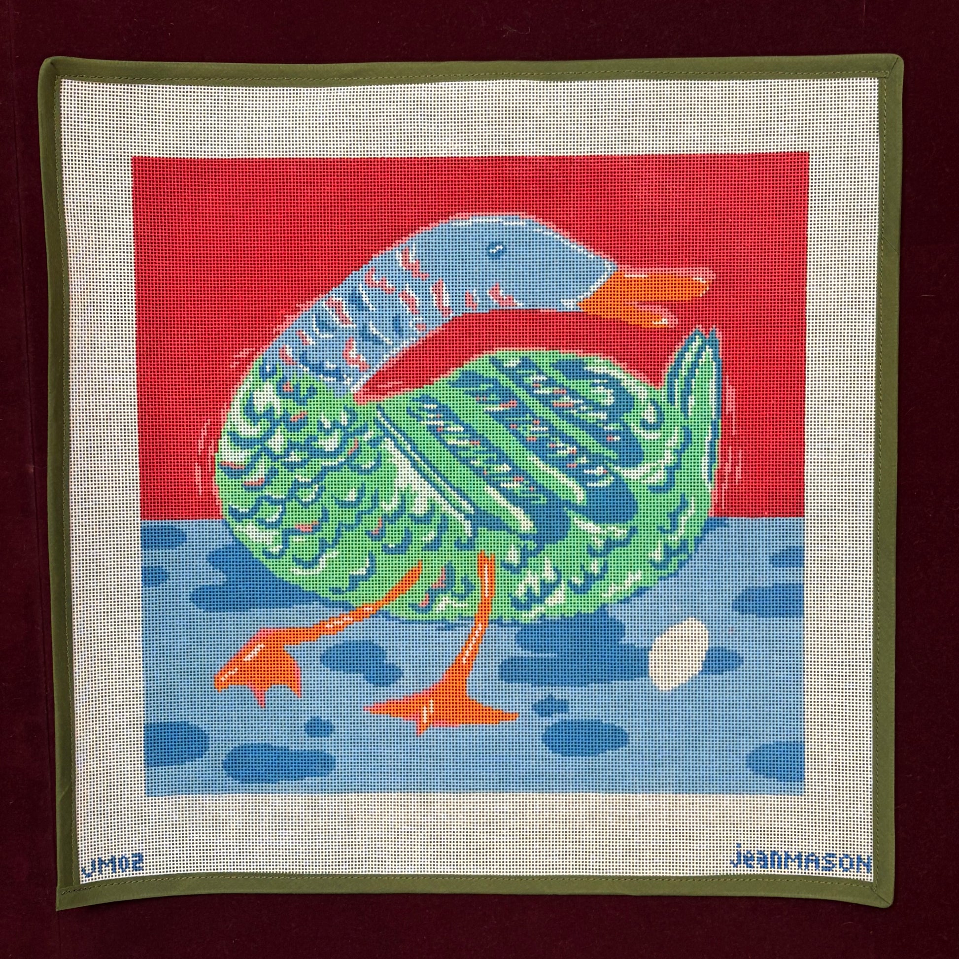 Mother Duck-Canvas-Stitch Style Needlepoint-The Pepper Pot