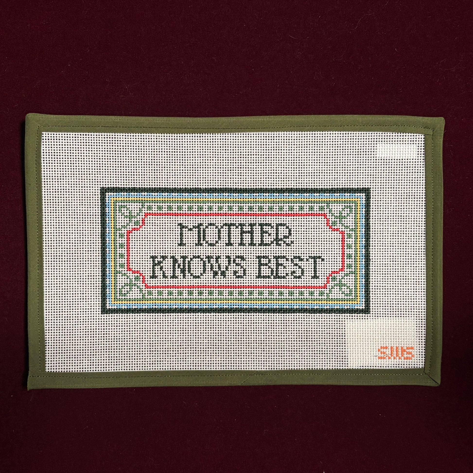 Mother Knows Best-Canvas-Stitching with Stacey-The Pepper Pot