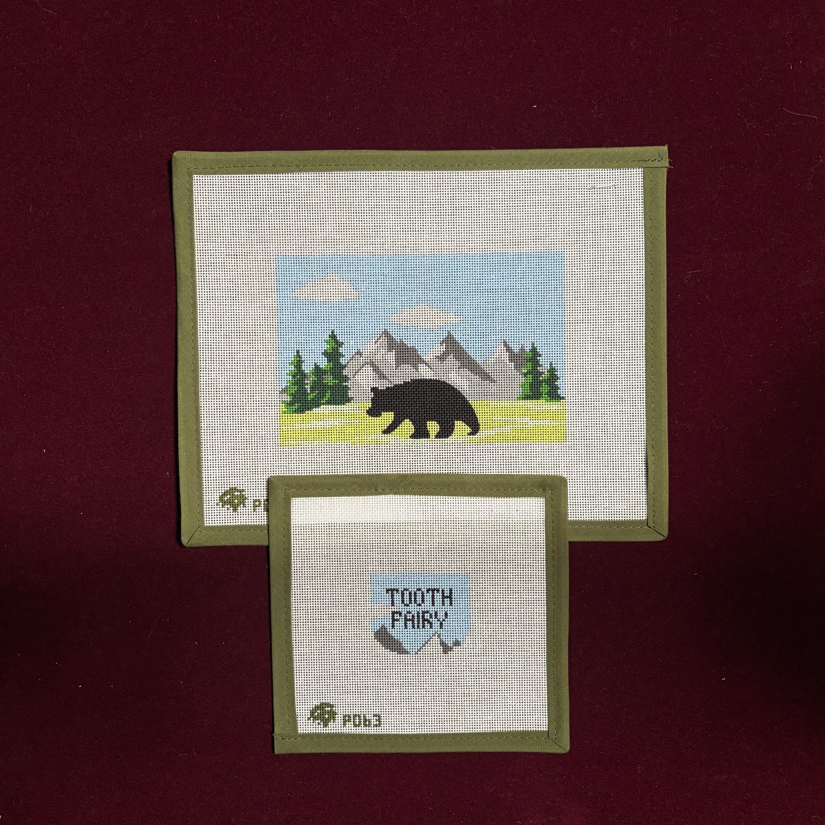 Mountain Tooth Fairy Pillow-Canvas-Elm Tree Needlepoint-The Pepper Pot