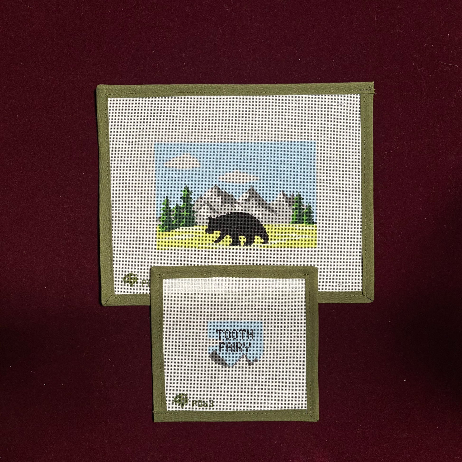 Mountain Tooth Fairy Pillow-Canvas-Elm Tree Needlepoint-The Pepper Pot