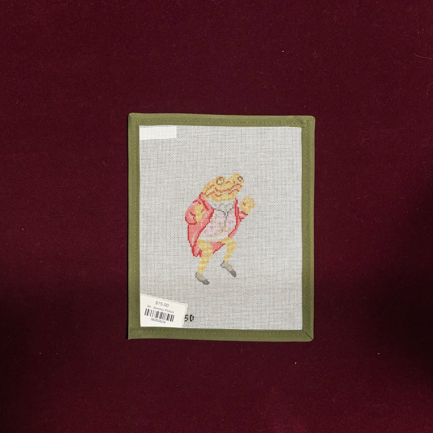 Mr. Jeremy Fisher-Canvas-Elm Tree Needlepoint-The Pepper Pot