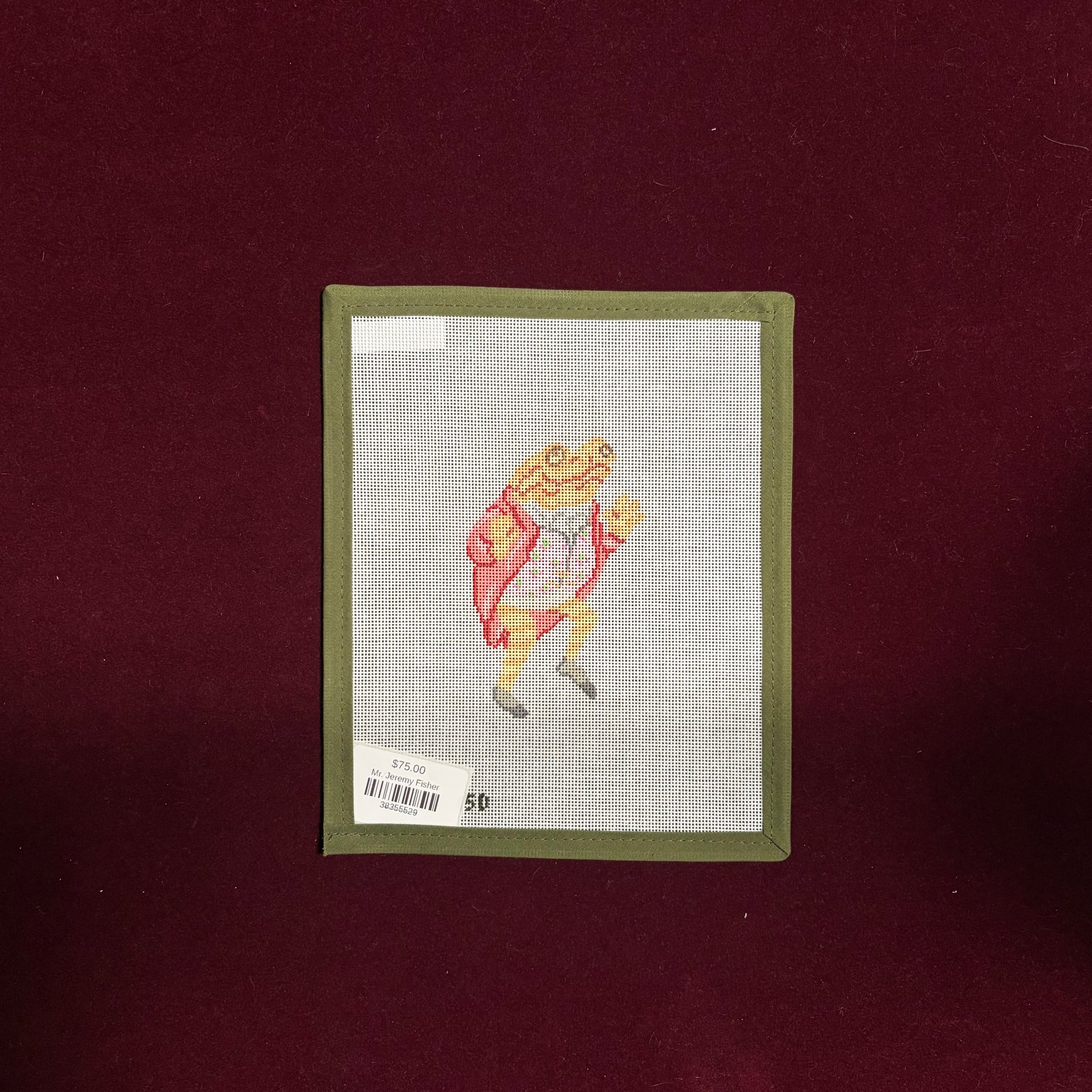 Mr. Jeremy Fisher-Canvas-Elm Tree Needlepoint-The Pepper Pot