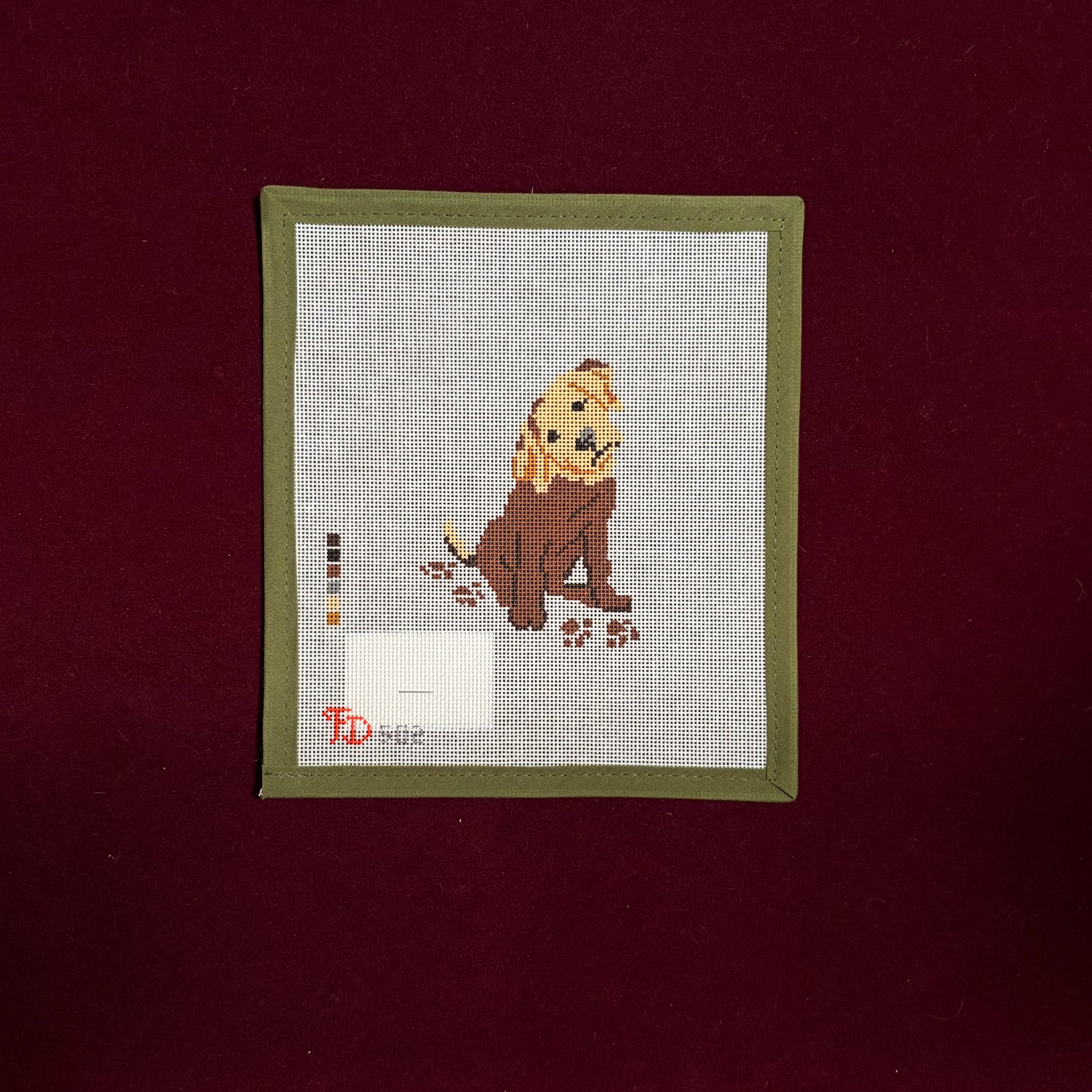Muddy Yellow Lab Pupppy-Canvas-The Collection Designs-The Pepper Pot