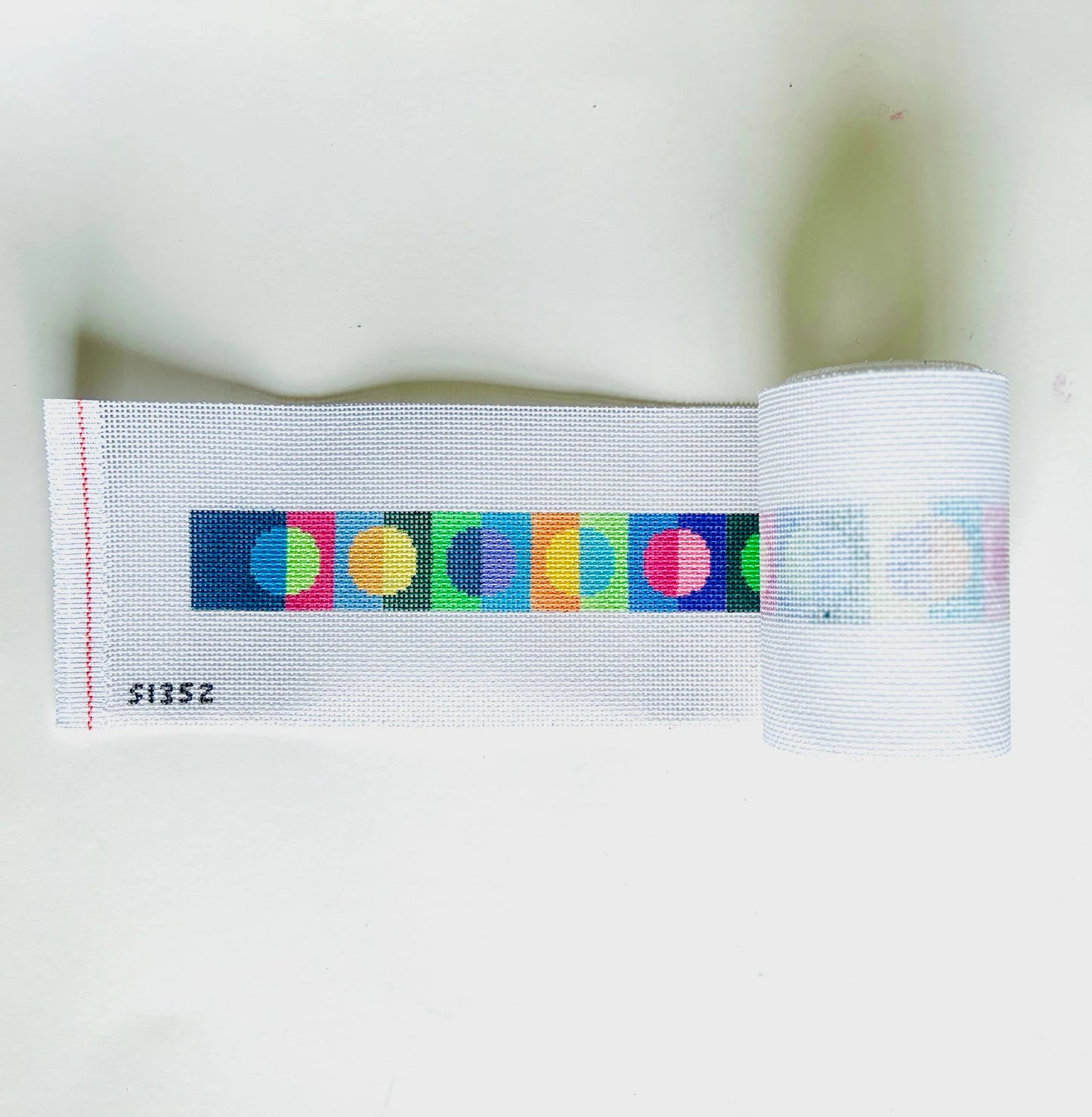 Multicolored Circles Purse Strap/Belt August Trunk Show-Needlepoint Canvas-KCN Designers-The Pepper Pot Barrington, IL