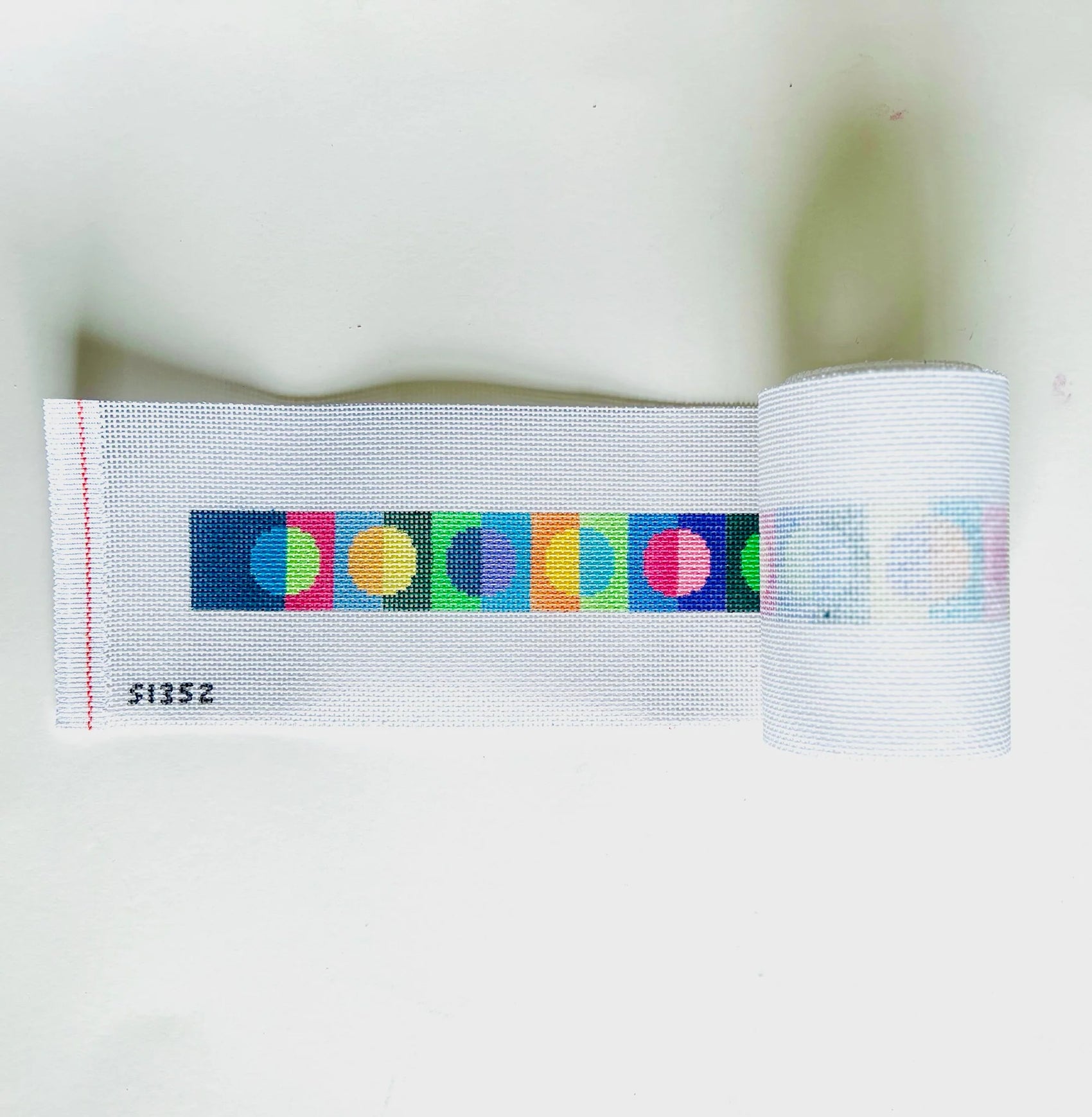 Multicolored Circles Purse Strap/Belt August Trunk Show-Needlepoint Canvas-KCN Designers-The Pepper Pot Barrington, IL