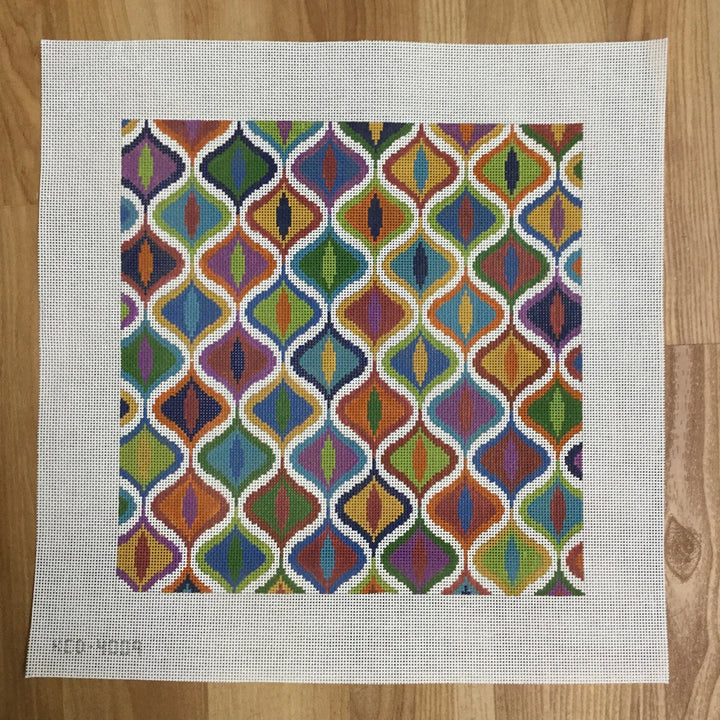 Multicolored Eye Pillow August Trunk Show-Needlepoint Canvas-KCN Designers-The Pepper Pot Barrington, IL