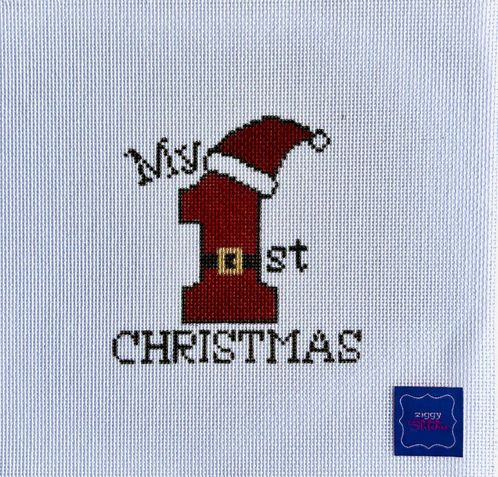 My 1st Christmas #1 August Trunk Show-Needlepoint Canvas-KCN Designers-The Pepper Pot Barrington, IL