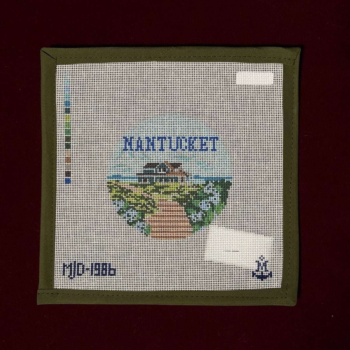 Nantucket Summer House-Needlepoint Canvas-Morgan Julia Designs-The Pepper Pot Barrington, IL