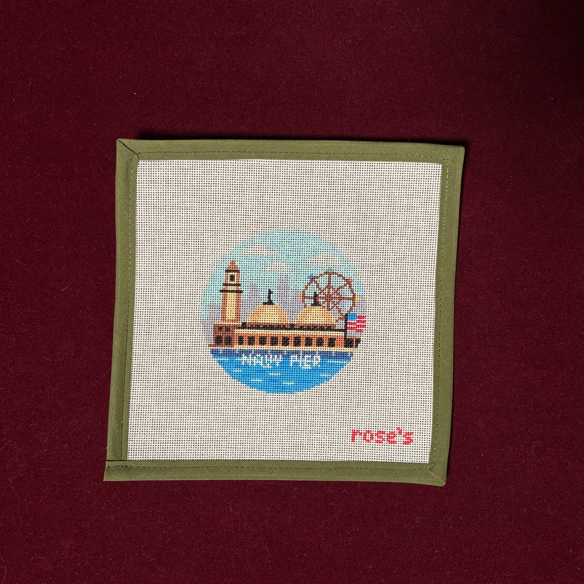 Navy Pier-Needlepoint Canvas-Rose's Needlepoint Shop-The Pepper Pot Barrington, IL