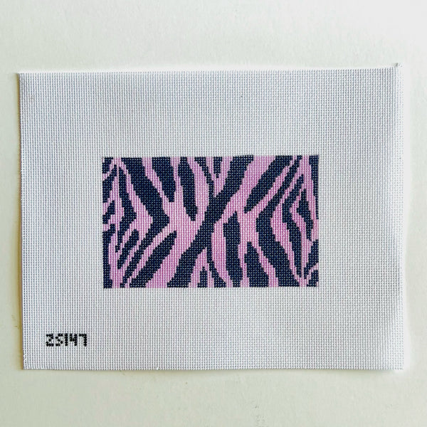 Navy Zebra EGC Insert August Trunk Show-Needlepoint Canvas-KCN Designers-The Pepper Pot Barrington, IL