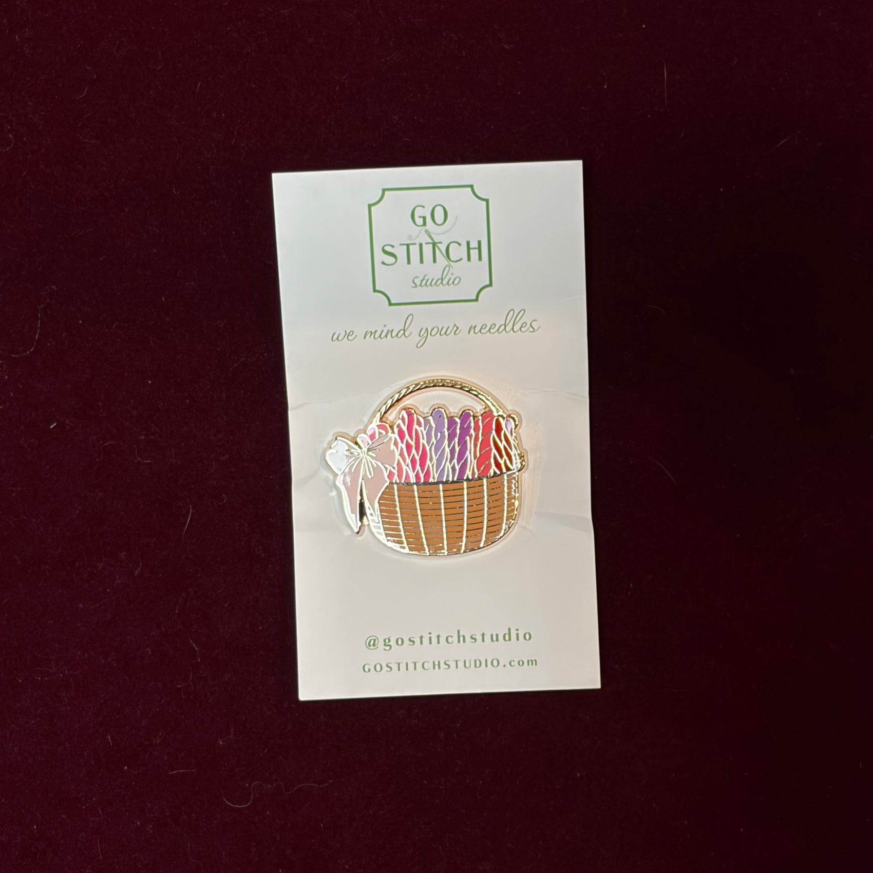 Needlepoint Basket Needle Minder-Needle Minder-Go Stitch Studio-The Pepper Pot