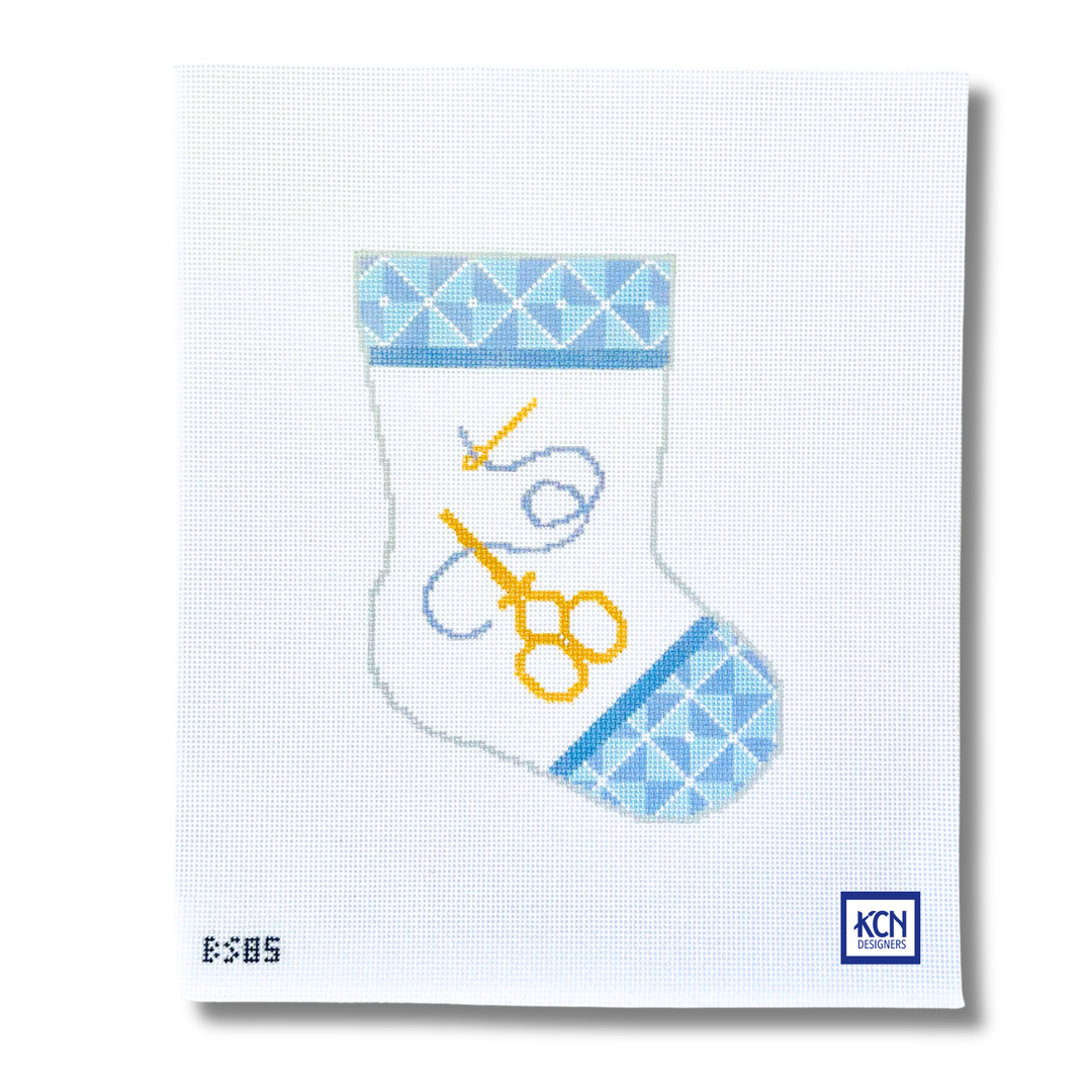 Needlpoint Ormanet Sizaed Bauble Stocking Canvas August Trunk Show-Needlepoint Canvas-KCN Designers-The Pepper Pot Barrington, IL