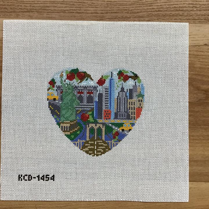 New York Heart August Trunk Show-Needlepoint Canvas-KCN Designers-The Pepper Pot Barrington, IL