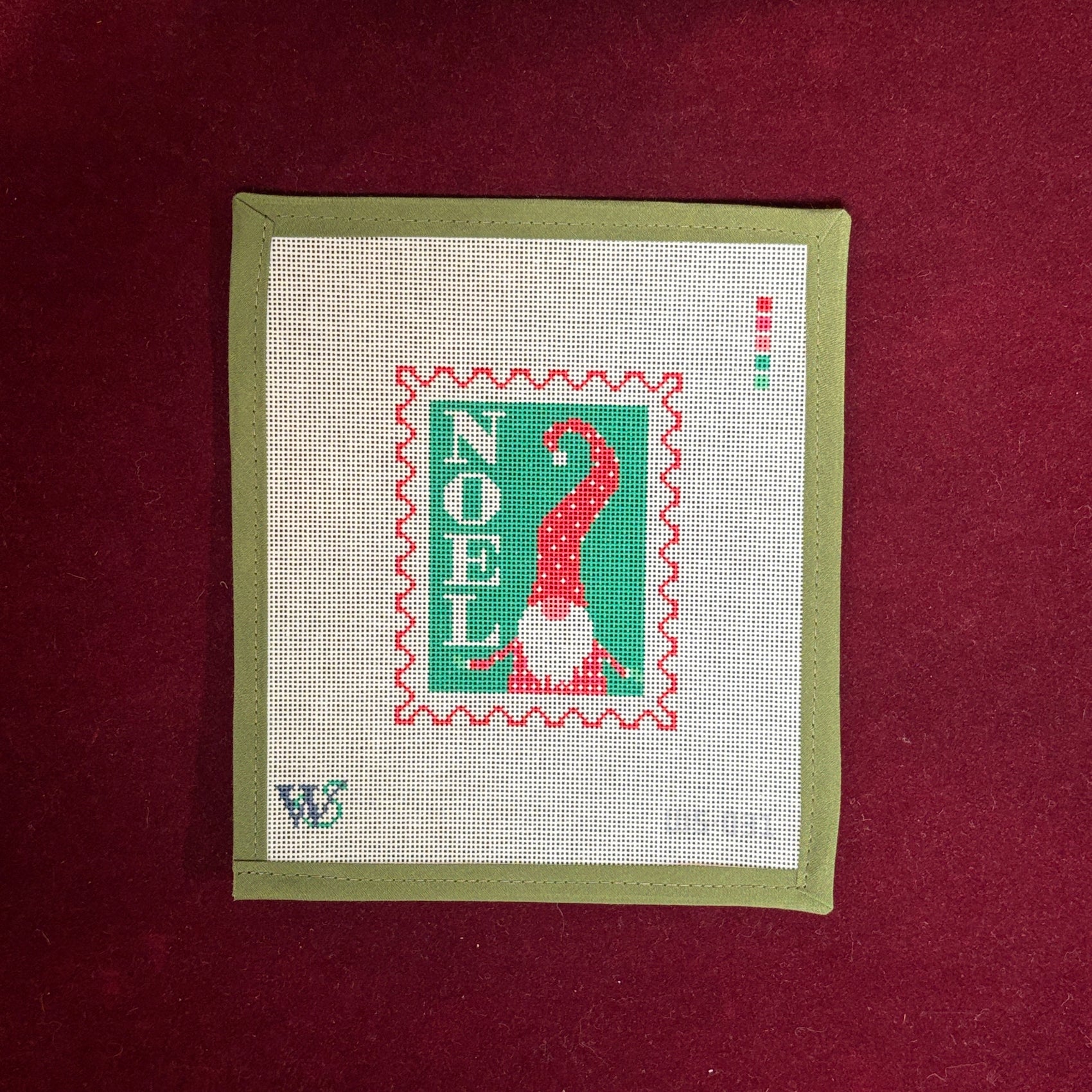 Noel Stamp-Needlepoint Canvas-Wipstitch-The Pepper Pot Barrington, IL