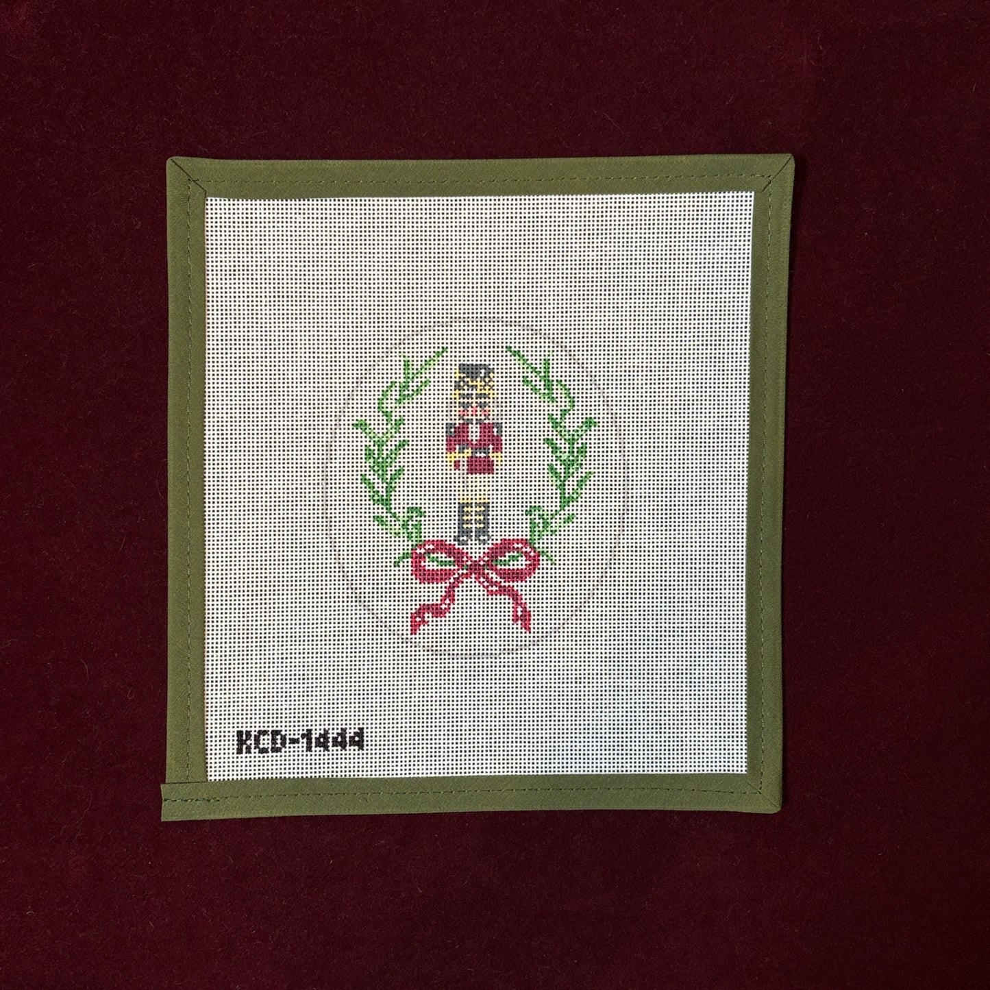 Nutcracker Oval Ornament-Needlepoint Canvas-KCN Designers-The Pepper Pot Barrington, IL