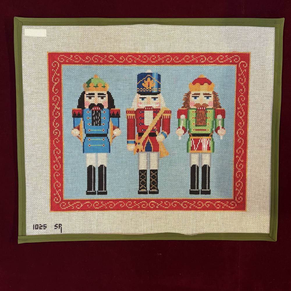 Nutcracker Trio-Needlepoint Canvas-Susan Roberts Needlepoint-The Pepper Pot Barrington, IL