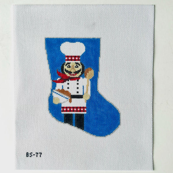 Nutty Sous Chef Ornament Sized Bauble Stocking August Trunk Show-Needlepoint Canvas-KCN Designers-The Pepper Pot Barrington, IL