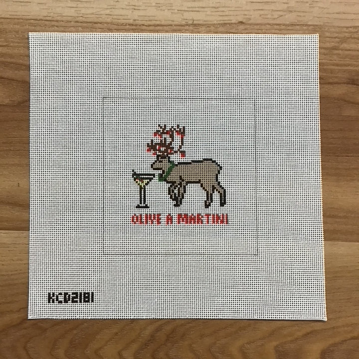 Olive A Martini August Trunk Show-Needlepoint Canvas-KCN Designers-The Pepper Pot Barrington, IL