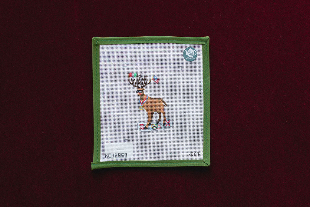 Olympic Snowboarding Reindeer-Canvas-SCT Designs-The Pepper Pot