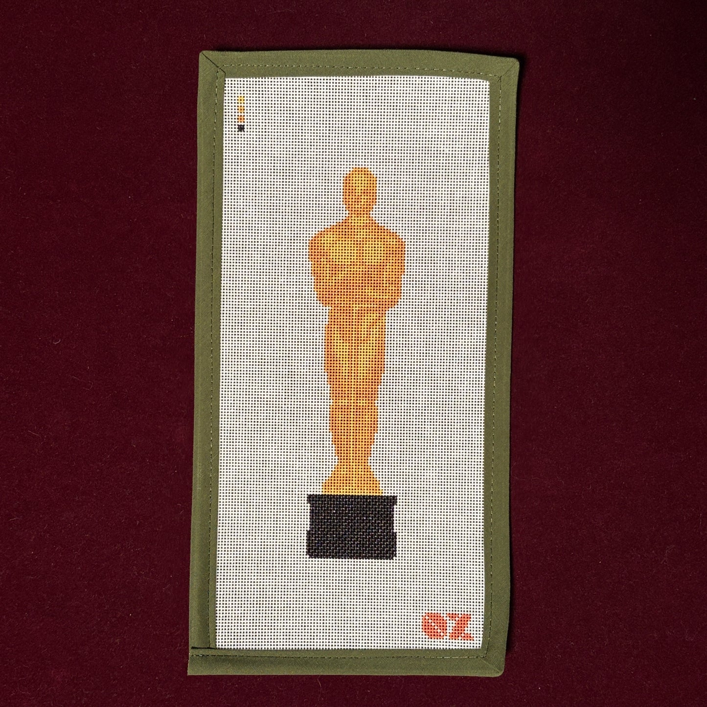 Oscar Statue Needlepoint Canvas-Needlepoint Canvas-Oz Needle and Thread-The Pepper Pot Barrington, IL