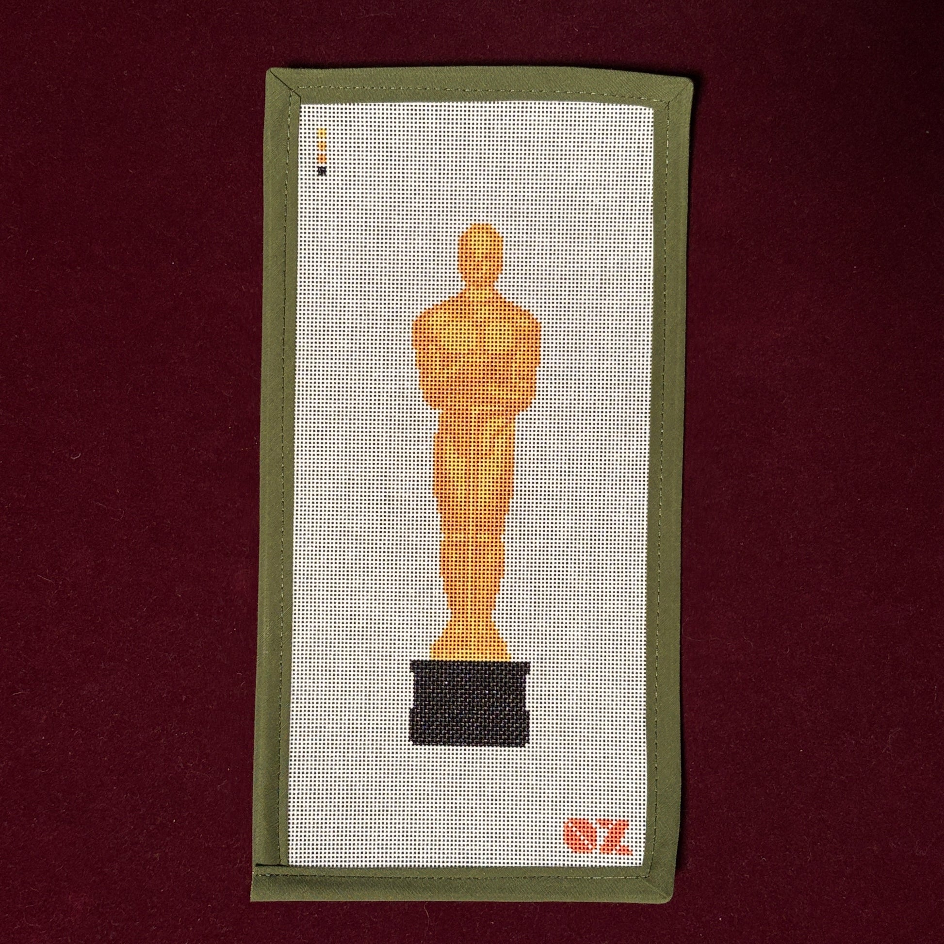 Oscar Statue Needlepoint Canvas-Needlepoint Canvas-Oz Needle and Thread-The Pepper Pot Barrington, IL