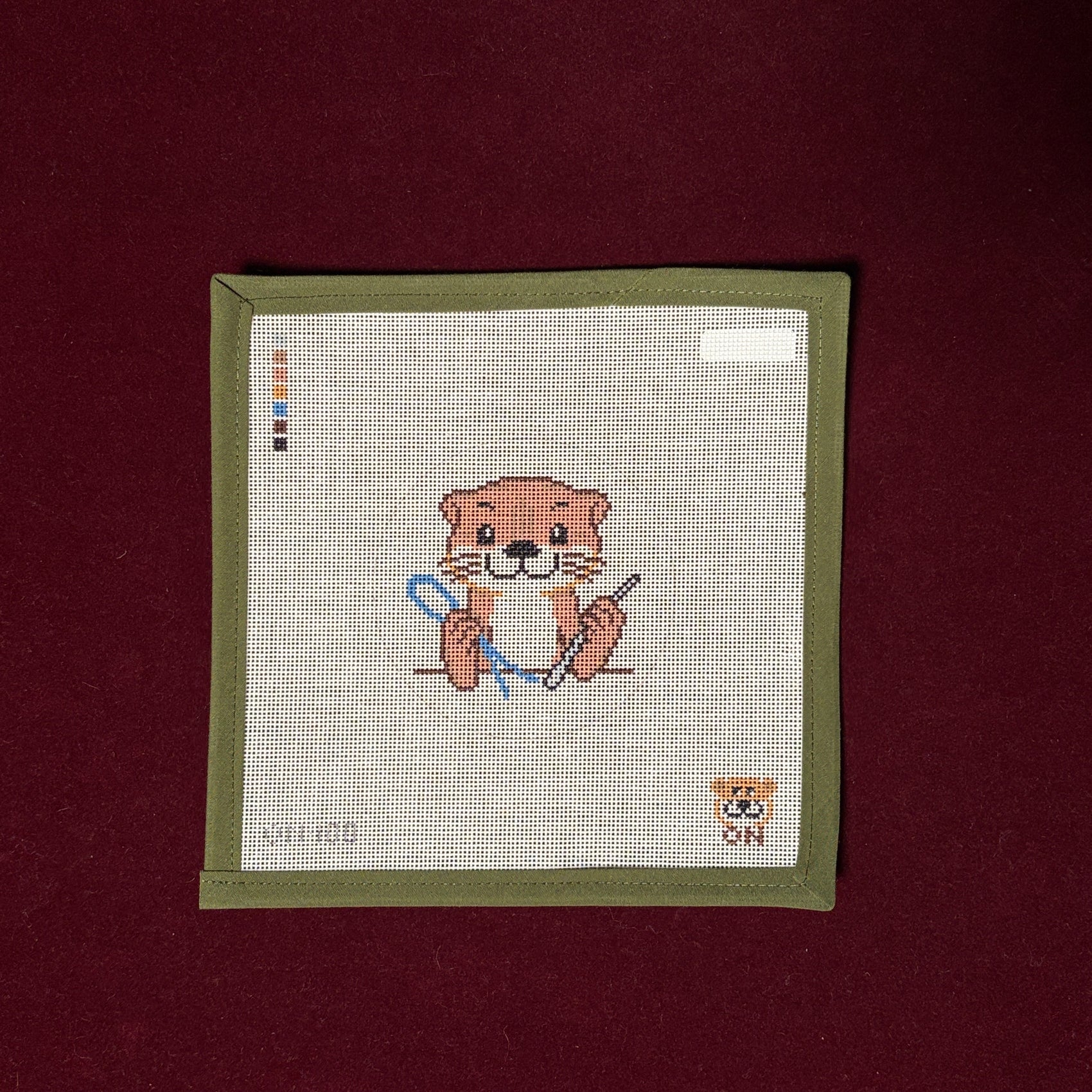 Otter Stitch-Needlepoint Canvas-Otter Needlepoint-The Pepper Pot Barrington, IL