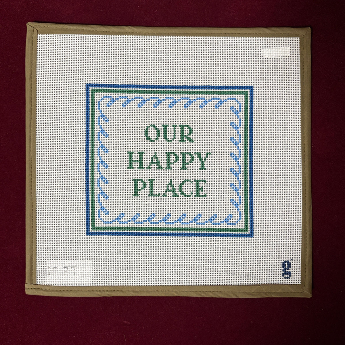 Our Happy Place-Needlepoint Canvas-Goodpoint Needlepoint-The Pepper Pot Barrington, IL