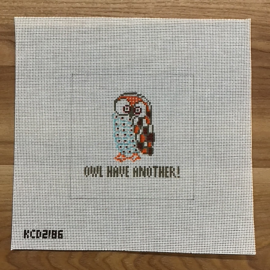 Owl Have Another August Trunk Show-Needlepoint Canvas-KCN Designers-The Pepper Pot Barrington, IL