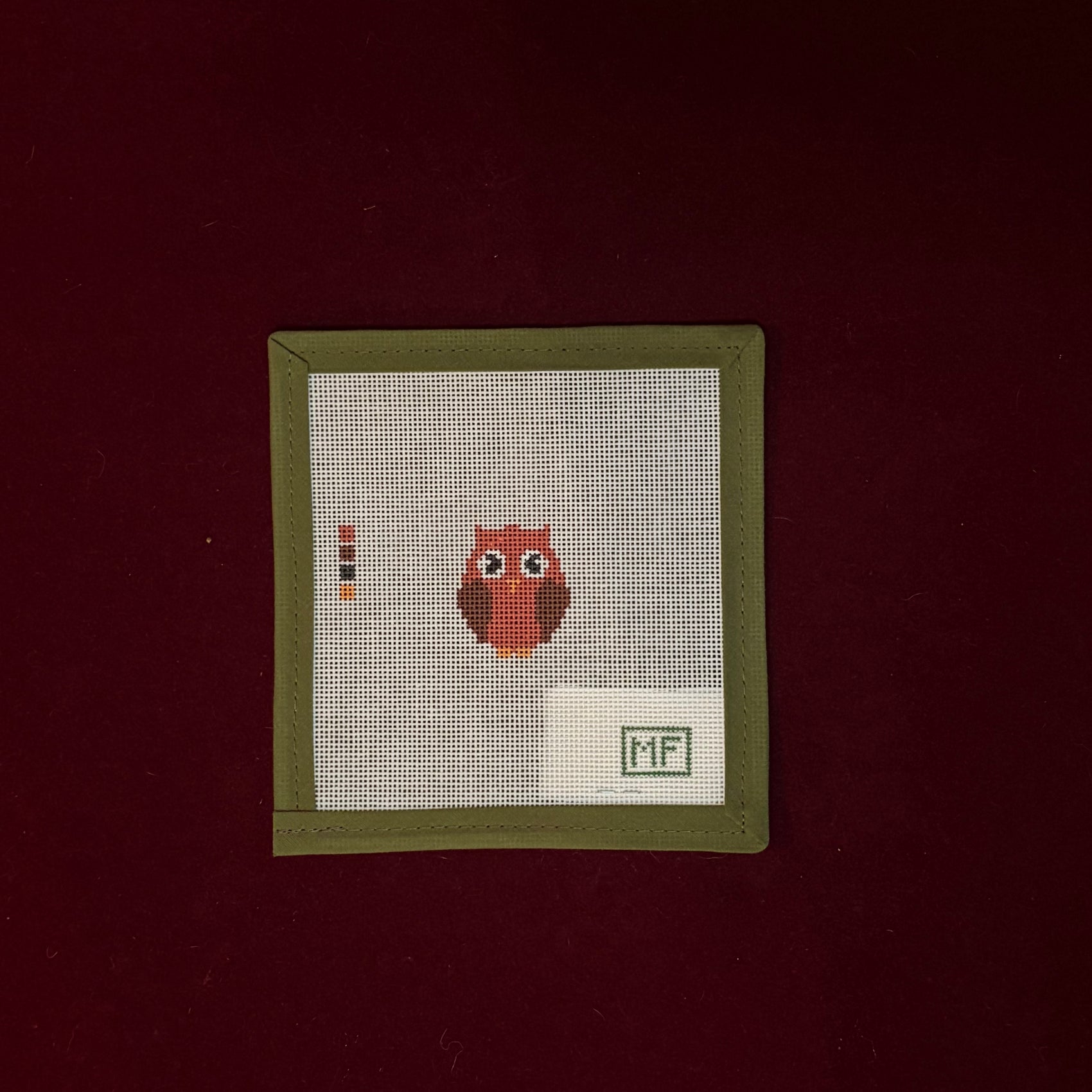 Owl Mini-Canvas-MF Needlepoint-The Pepper Pot