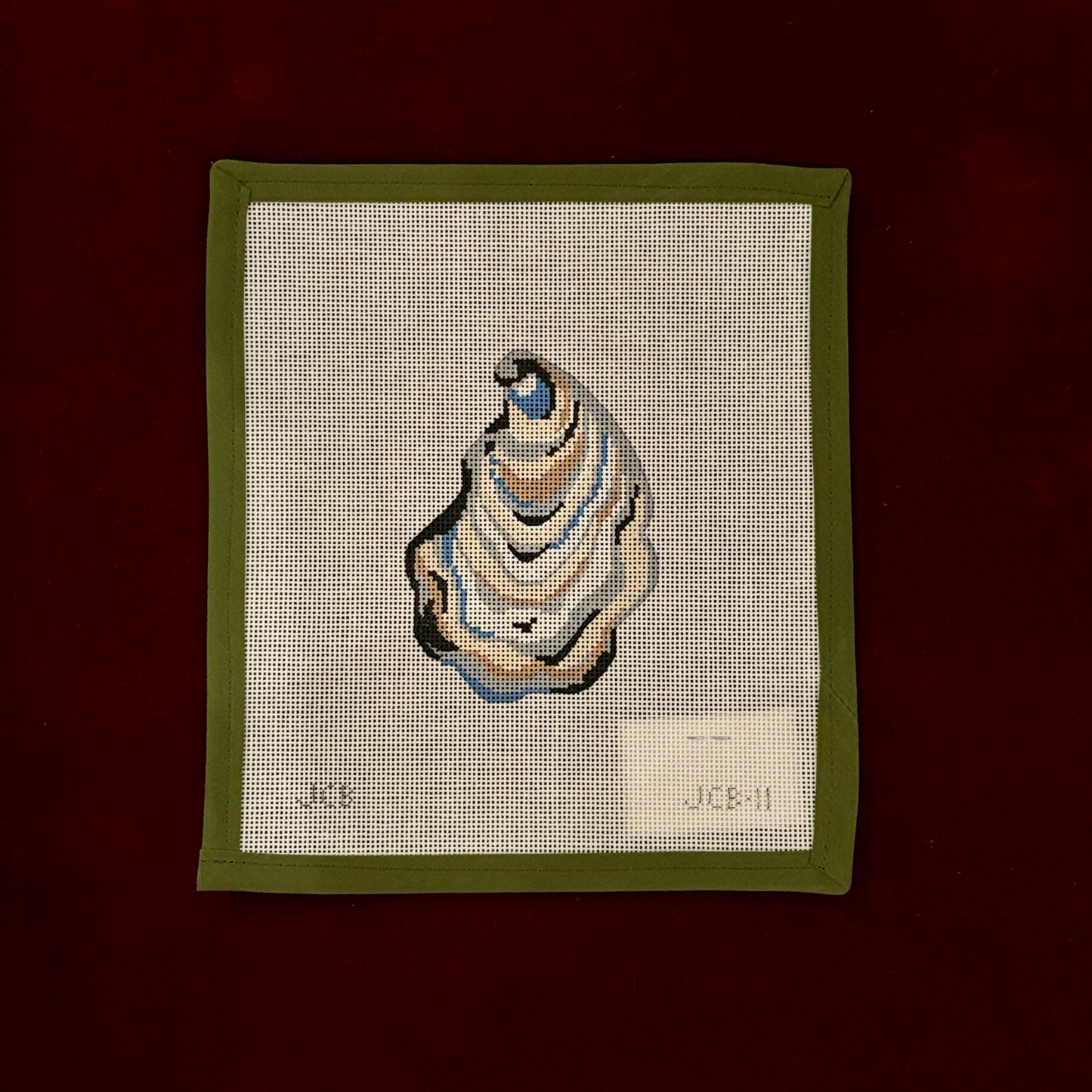 Oyster Shell-Needlepoint Canvas-Plum Stitchery-The Pepper Pot Barrington, IL
