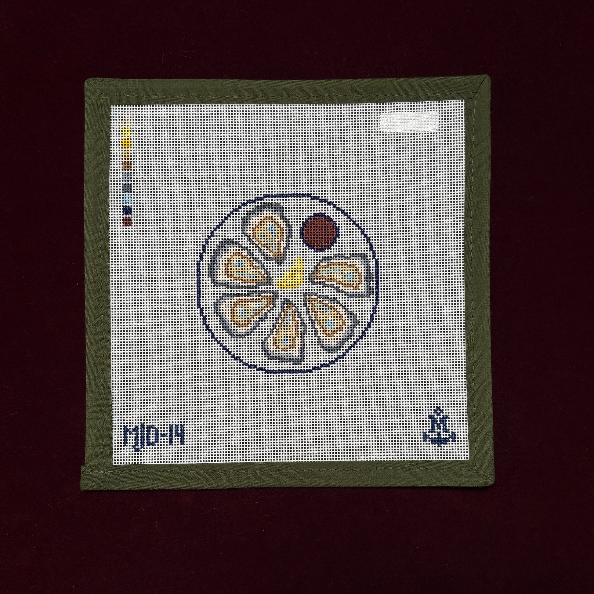 Oysters on the Half Shell-Needlepoint Canvas-Morgan Julia Designs-The Pepper Pot Barrington, IL