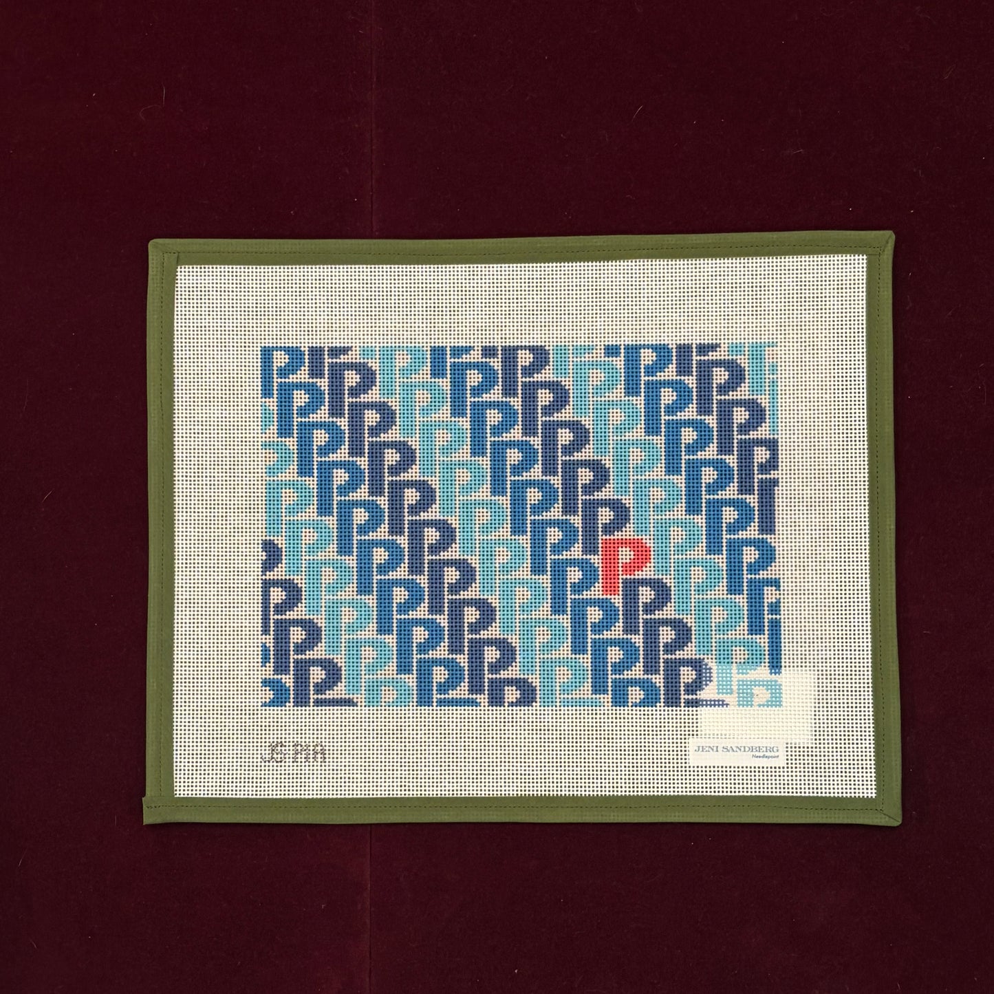 P Letter Clutch-Canvas-Jeni Sandberg-The Pepper Pot