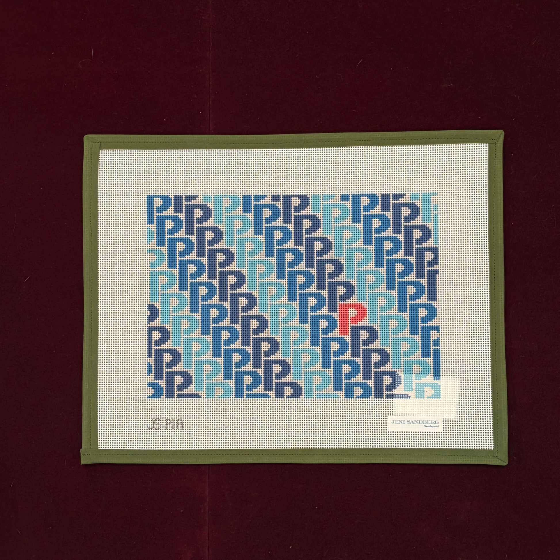P Letter Clutch-Canvas-Jeni Sandberg-The Pepper Pot