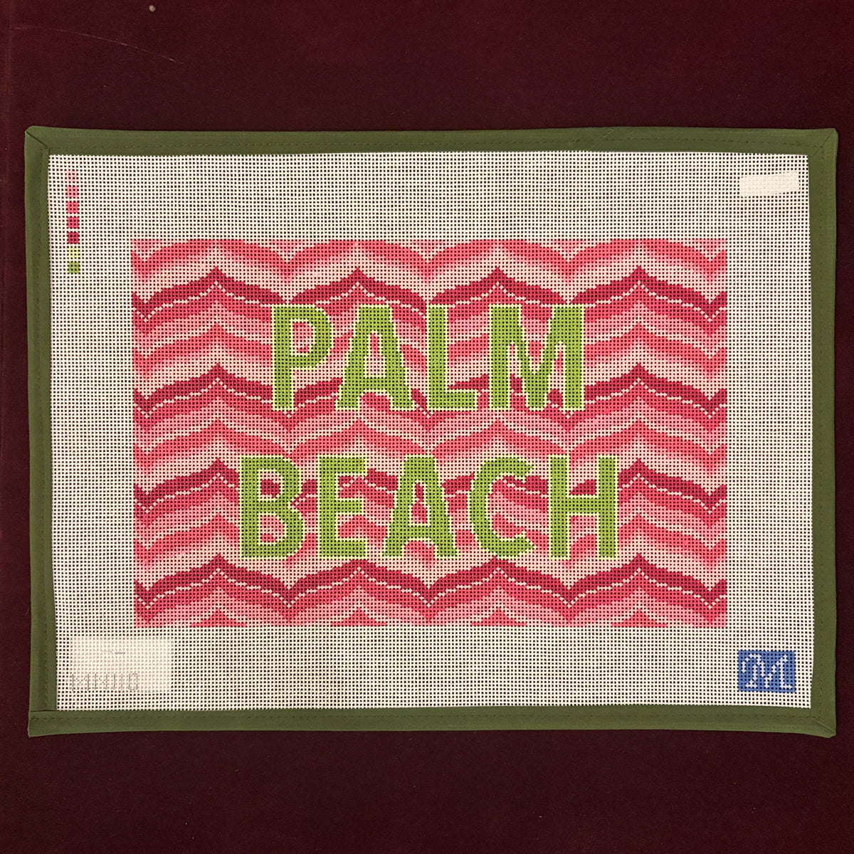 Palm Beach-Needlepoint Canvas-Maura Nolan Designs-The Pepper Pot Barrington, IL