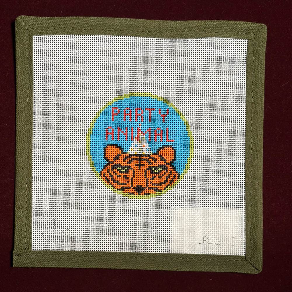 Party Animal-Needlepoint Canvas-Doolitte Stitchery-The Pepper Pot Barrington, IL