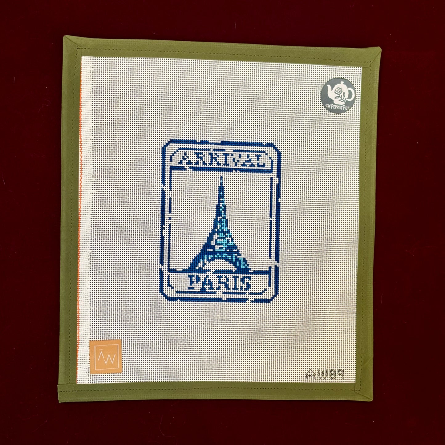 Passport Stamp- Paris-Canvas-Audrey Wu-The Pepper Pot