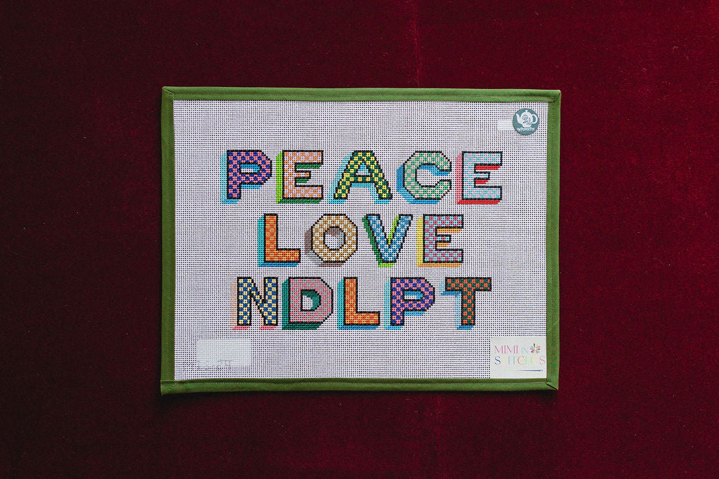 Peace Love Needlepoint-Canvas-Mimi In Stitches-The Pepper Pot