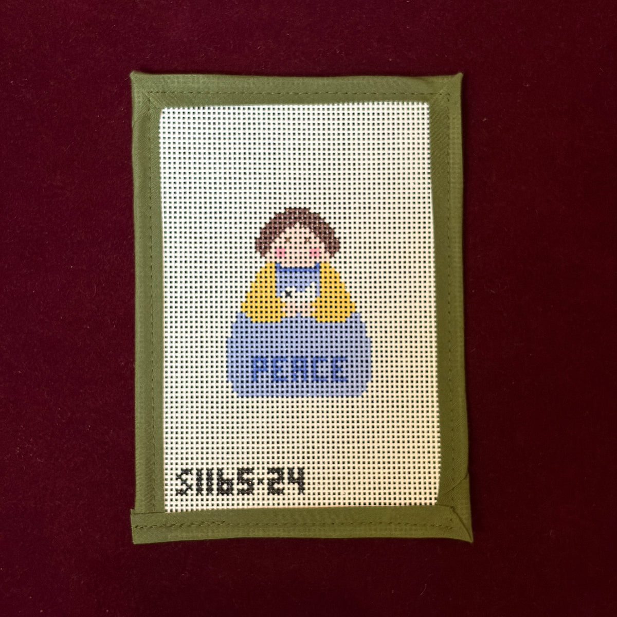 Peace Stitch-It Angel-Needlepoint Canvas-KCN Designers-The Pepper Pot Barrington, IL
