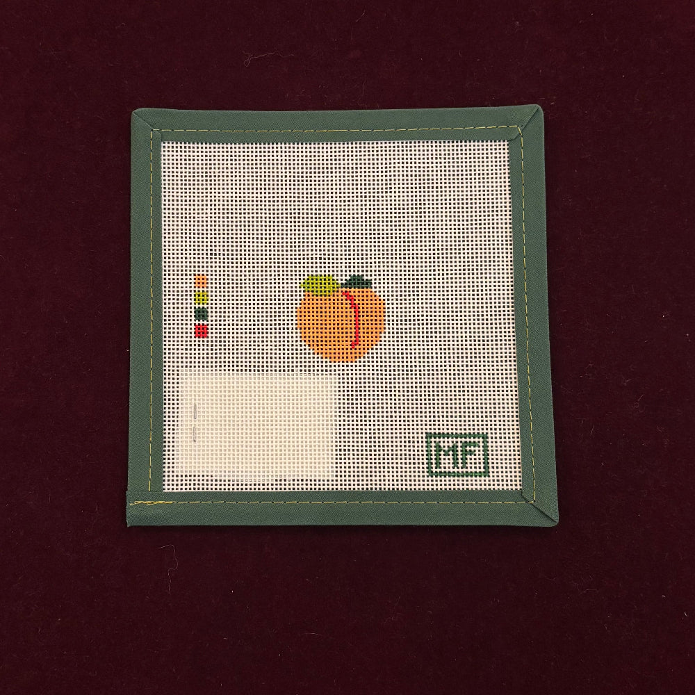 Peach Mini-Canvas-MF Needlepoint-The Pepper Pot