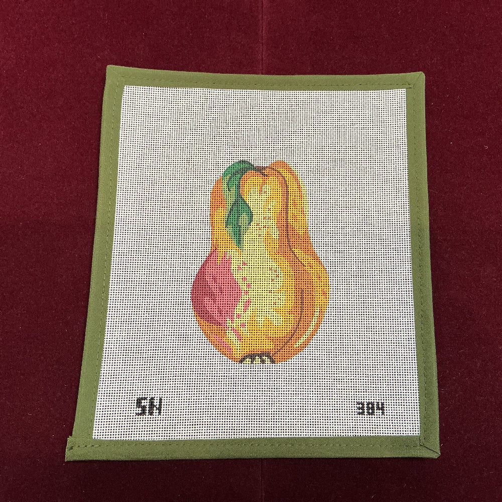 Pear Ornament-Needlepoint Canvas-Silver Needle-The Pepper Pot Barrington, IL